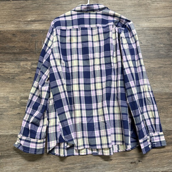 Tommy Hilfiger Plaid Button Down Shirt - Navy and Pink - Picture 2 of 3